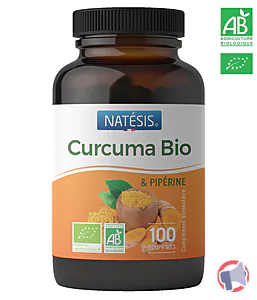 Rappel produit Curcuma bio & piperine 100 comprimés et 300 comprimés NATESIS