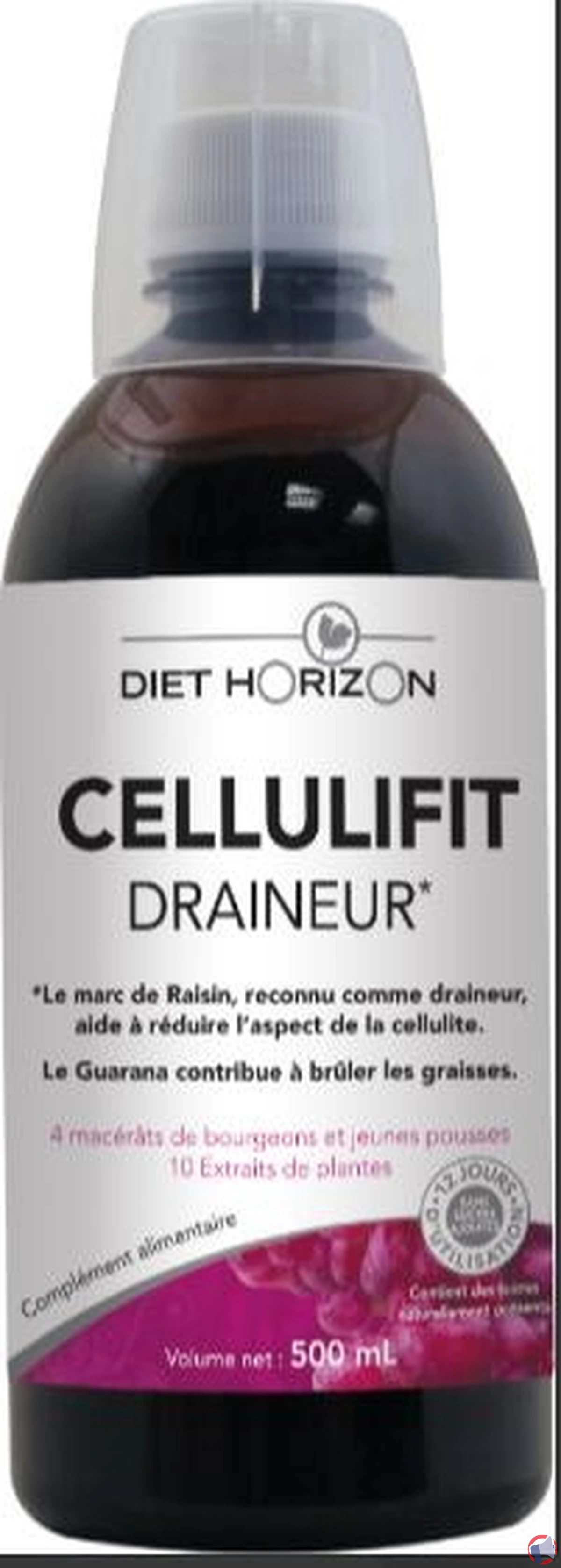 Rappel produit : Cellulifit Draineur 500ml de Natural Distribution