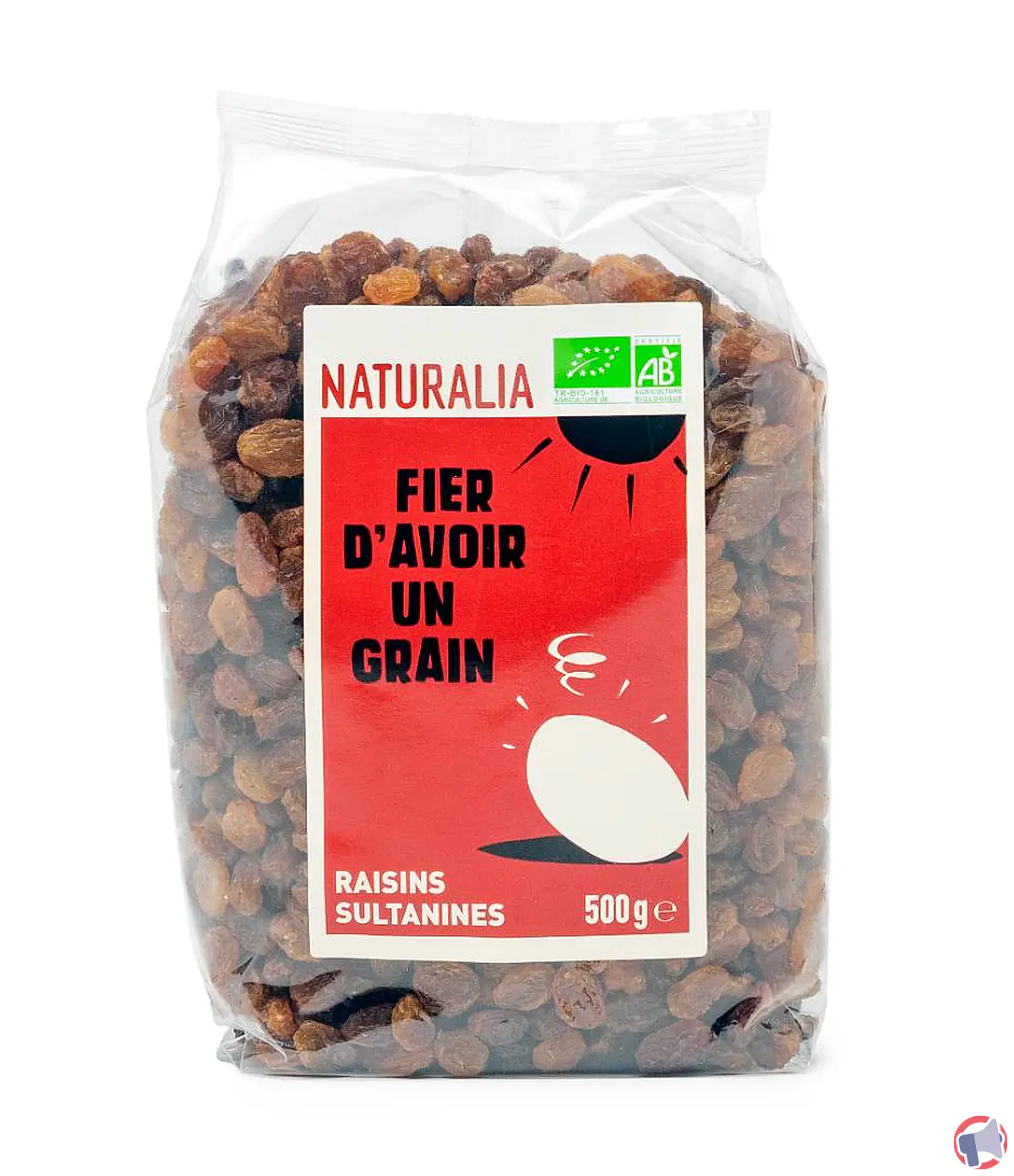 Rappel de produit : Raisins Sultanines 500g de la marque Naturalia