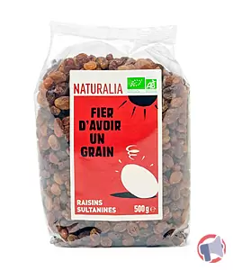 Rappel produit RAISINS SULTANINES 500G NATURALIA