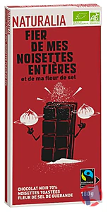 Rappel produit TABLETTE CHOCOLAT NOIR NOISETTES FLEUR SEL 180G NATURALIA