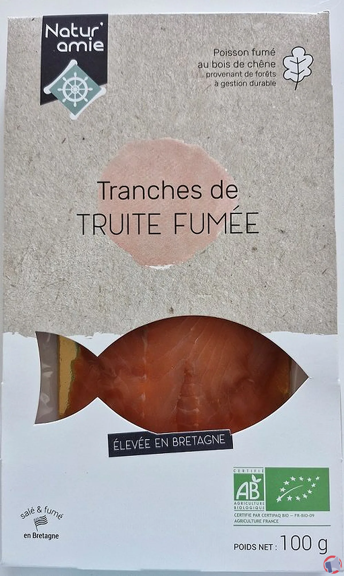 Rappel : naturamie tranche truite fumée bio potentiellement à risque