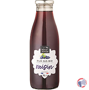 Rappel produit PUR JUS DE RAISIN ROUGE FRANCE 75 CL NATUR'AVENIR