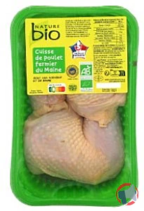 Rappel produit 2 cuisses de poulet Nature Bio Nature Bio