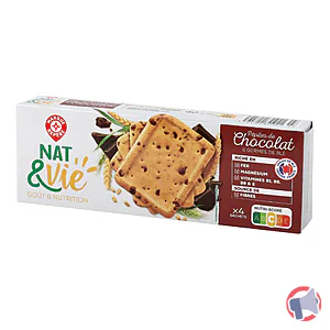 Rappel produit BISCUITS AUX PEPITES DE CHOCOLAT ET GERME DE BLE 200G NAT&VIE