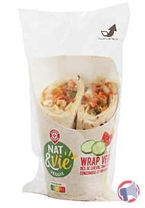 Rappel produit WRAP CHEVRE TOMATES - 190 G NAT&VIE