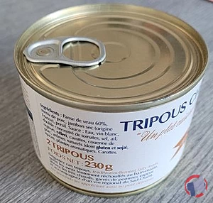 Rappel produit TRIPOUS 2 PIECES 230GRS LA NAUCELLOISE