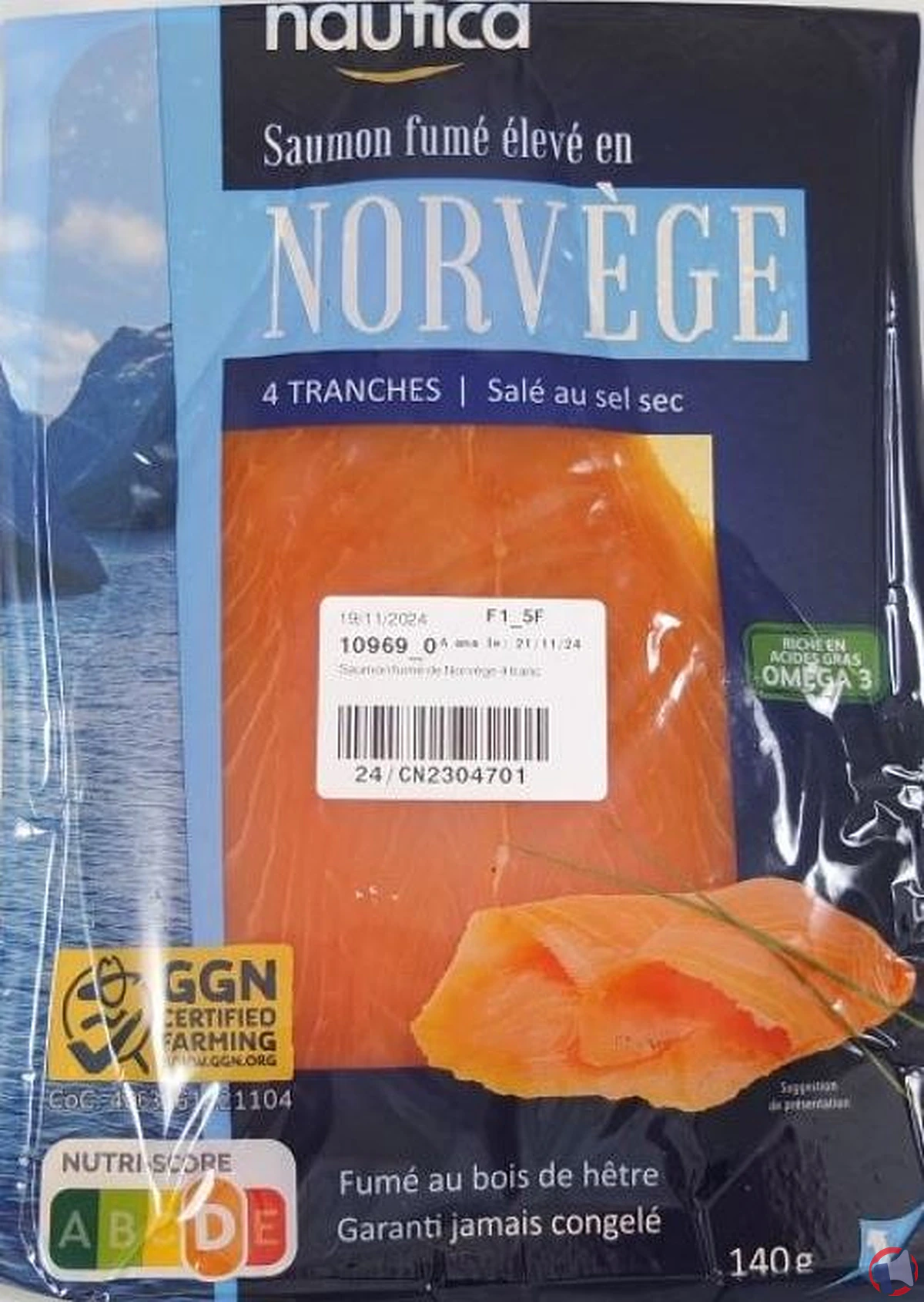 Rappel de saumon fumé Nautica : risque de listériose détecté