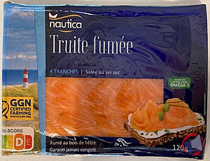 Rappel produit Truite fumée GGN (4 tranches) Nautica