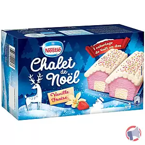 Rappel produit Bûchettes NESTLE Chalet de Noël Vanille Fraise Nestlé
