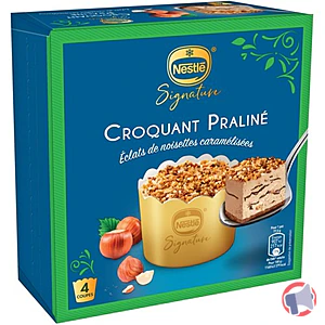 Rappel produit Desserts Individuels Nestle Signature 4 pots croquant praliné Nestlé signature
