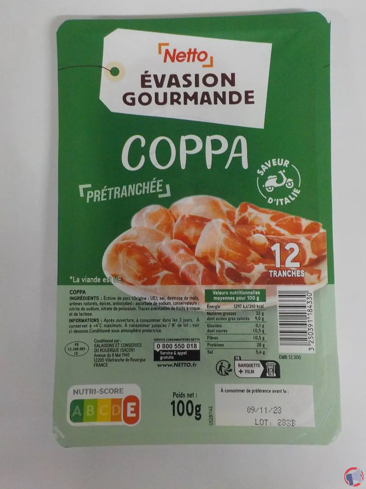 Rappel Netto Coppa 100 g Netto : ce que vous devez savoir aujourd’hui