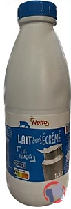 Rappel produit Lait demi-écrémé stérilisé UHT NETTO