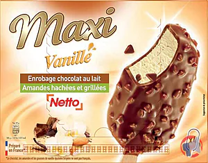 Rappel produit Maxi Bâtonnets vanille amandes NETTO