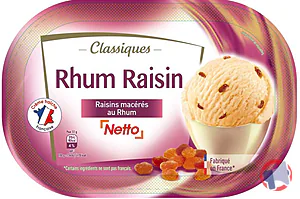 Rappel produit NETTO 1L RHUM RAISIN NETTO