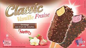 Rappel produit NETTO BATONNET 12x60mL VANILLE - FRAISE NETTO