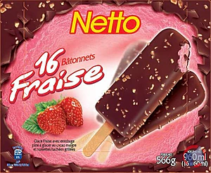 Rappel produit NETTO BATONNET X16 FRAISE NETTO