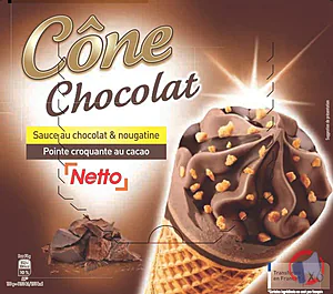 Rappel produit NETTO CONE 6x120mL CHOCOLAT NETTO