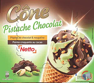 Rappel produit NETTO CONE 6x120mL CHOCOLAT PISTACHE NETTO