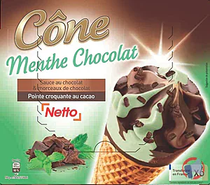 Rappel produit NETTO CONE 6x120mL MENTHE CHOCOLAT NETTO