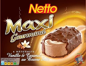 Rappel produit NETTO MAXI BATONNET 4x100mL VANILLE CARAMEL NETTO