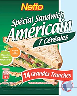 Rappel produit NETTO Pain sandwich américain 7 céréales