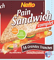 Rappel produit NETTO pain sandwich complet