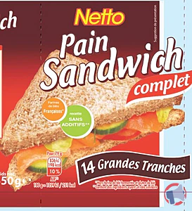 Rappel produit pain sandwich complet NETTO