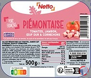 Rappel produit PIEMONTAISE NETTO