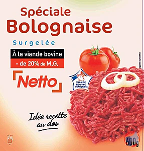 Rappel produit SPECIALE BOLOGNAISE NETTO