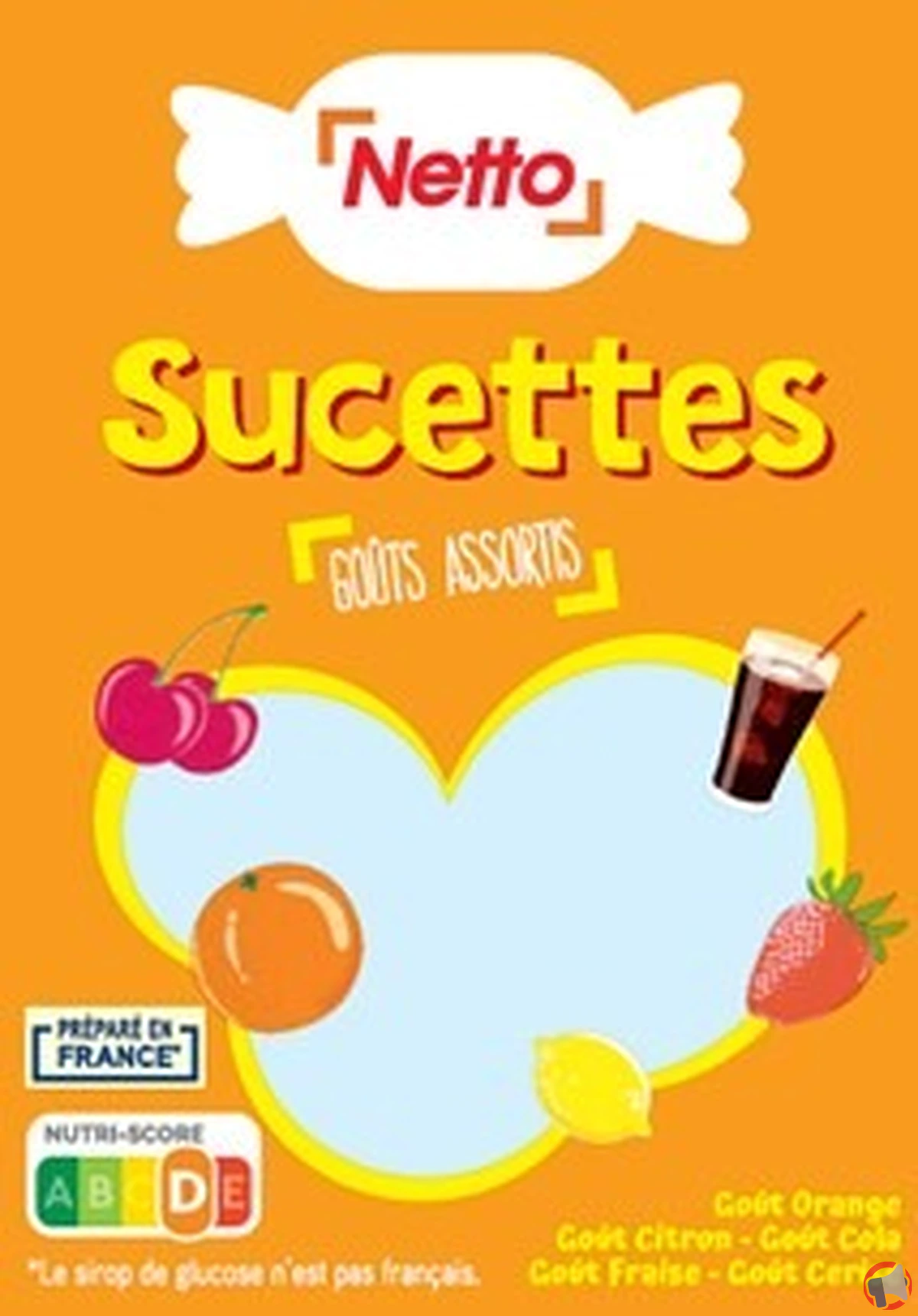 Rappel : Netto sucettes goûts assortis