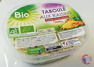 Rappel produit TABOULE AUX RAISINS BIO NETTO