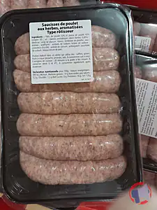 Rappel produit BQ 7 saucisses aux herbes 140g Lionor sous atmosphère protectrice Neutre