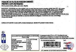 Rappel produit Panaché de filets de poisson enrobés Neutre