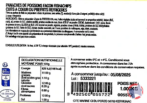 Rappel produit Panaché poisson fish and chips Neutre