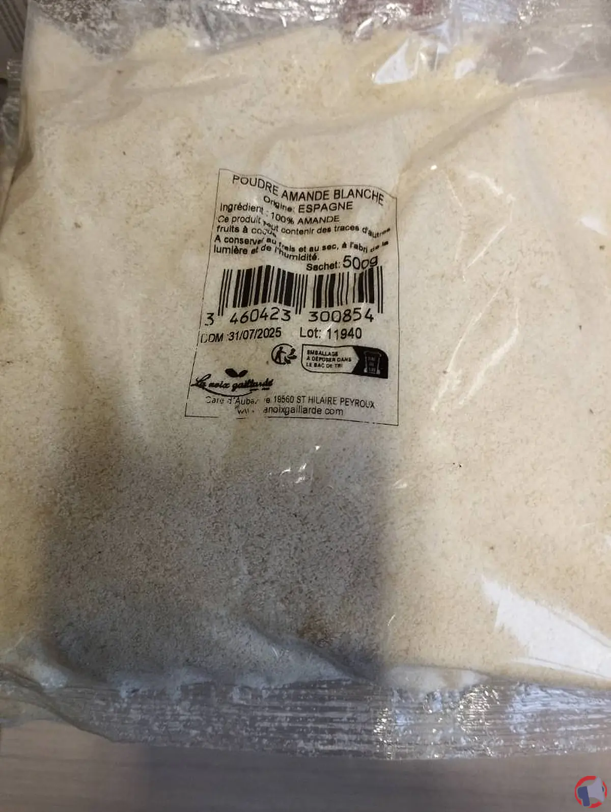 Rappel de produit : Poudre d'amande blanche de la marque La Noix Gaillarde pour suspicion de salmonelle