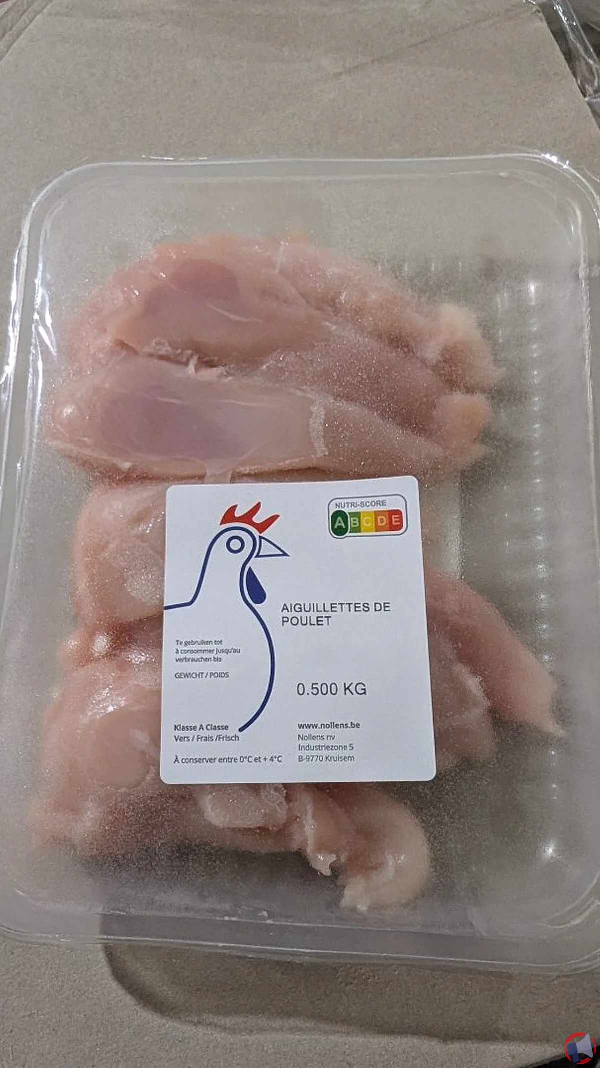 Nollens : aiguillettes de poulet 500 g – rappel produit, risques et conduite à tenir