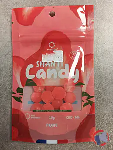 Rappel produit Sachet 10Gr pastille fraise 6% CBD 0,05%THC Novaloa