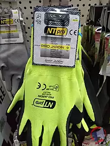 Rappel produit Gants de travaux NT PRO
