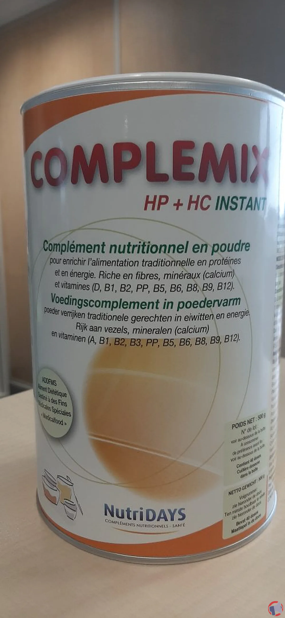 Rappel de produit : COMPLEMIX HP+HC INSTANT de la marque NUTRIDAYS