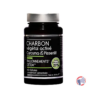 Rappel produit CHARBON végétal activé Curcuma & Pissenlit gélules Nutrivie