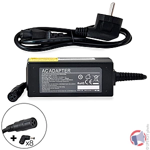 Rappel produit Alimentation universelle pour ordinateur portable 45W 8 connecteurs avec tension automatique NX