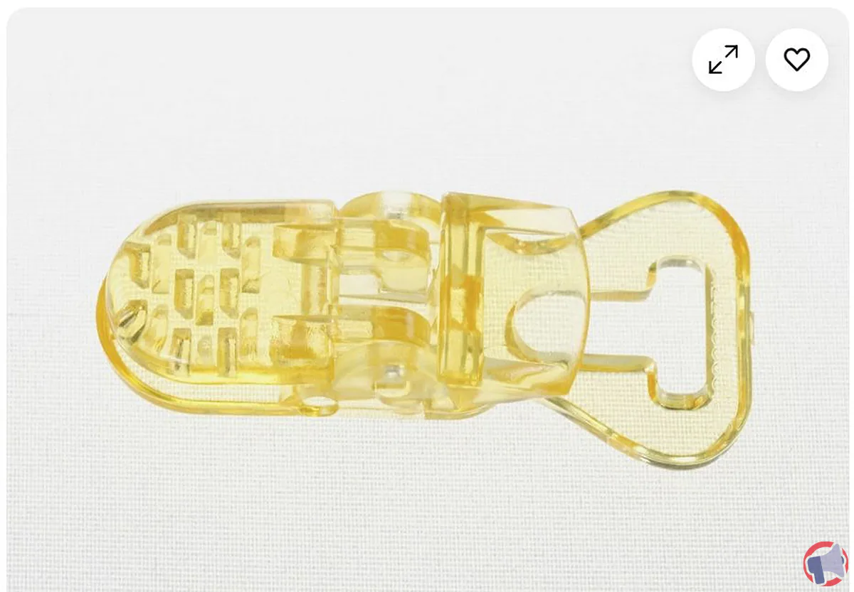 Rappel : Clip attache tétine jaune PLA