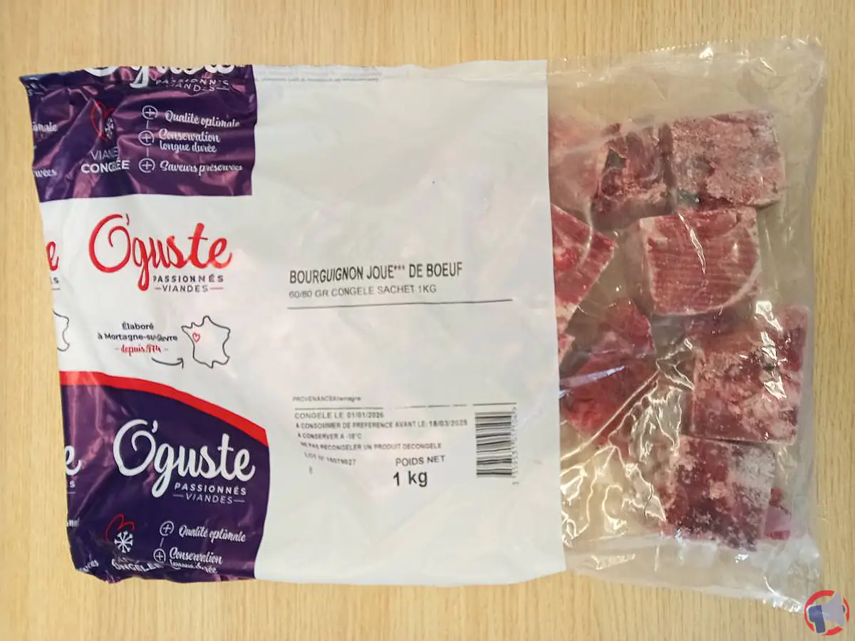 Rappel produit : oguste bourguignon joue de bœuf 60 g (plats cuisinés)