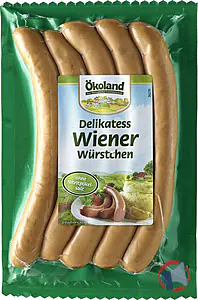 Rappel produit Knack Klassik (~4-5pcs) SB Delikatess Wiener - 5 St. ökoland
