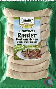 Rappel produit Wurst mini de Bœuf SB Delikatess Rinder-Bratwürstchen - 9 St. ökoland