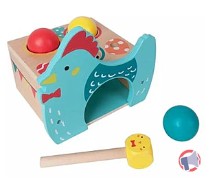 Rappel produit OTF POULE EN BOIS FSC A FRAPPER + MARTEAU ONE TWO FUN