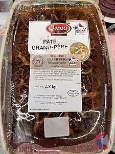 Rappel produit TERRINE GRAND PERE ONNO