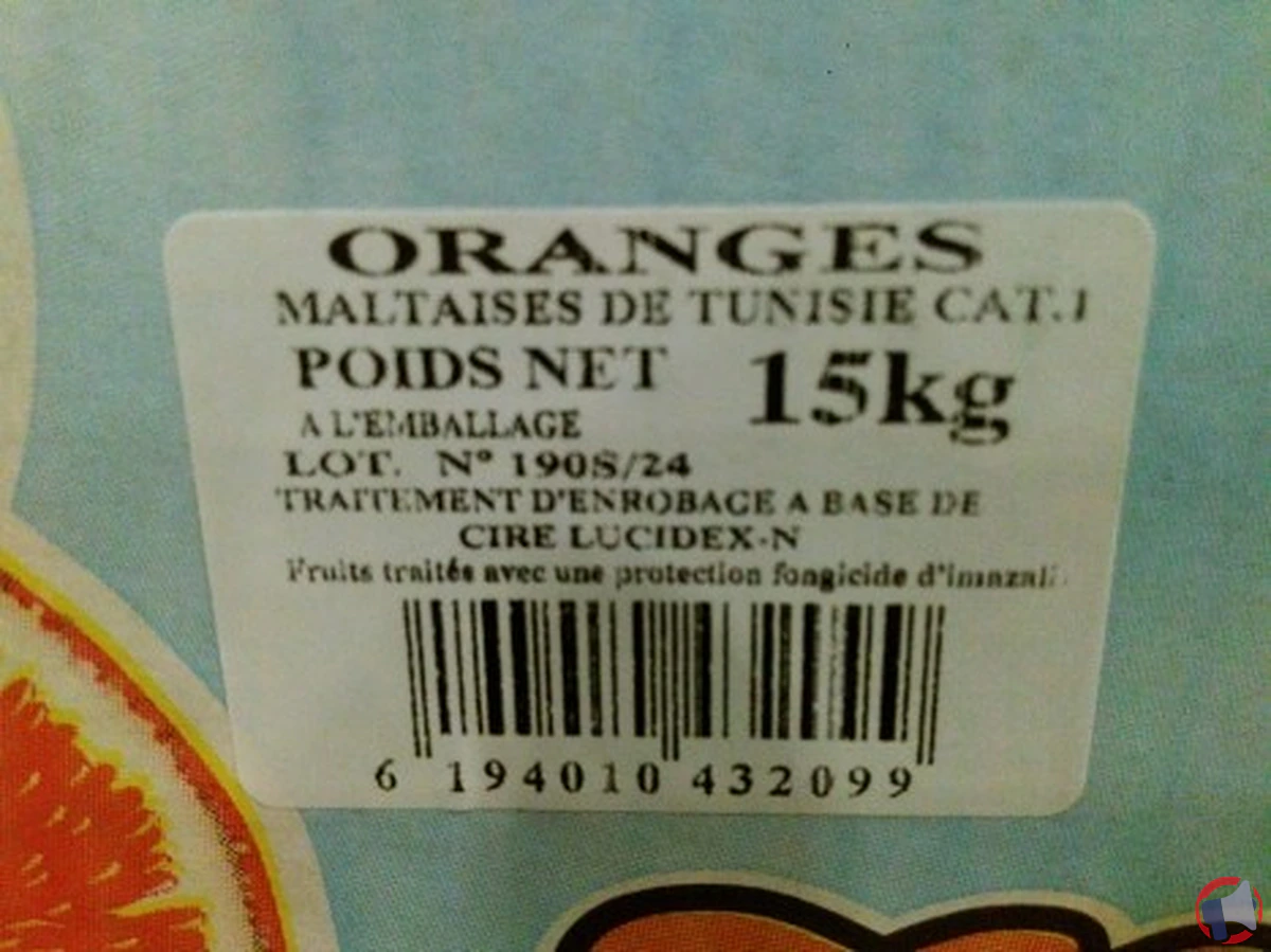 Rappel de produit : Orange vrac maltaise origine Tunisie vendues chez Carrefour