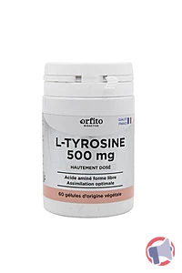 Rappel produit L TYROSINE 500mg- 60 gélules ORFITO